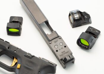 Comparativo de footprints RMR para montagem de red dot de pistola