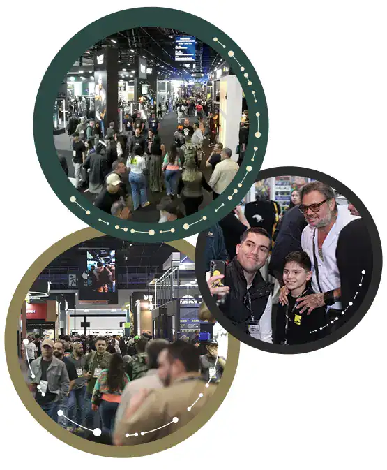 Visitantes nos corredores da Shot Fair Brasil