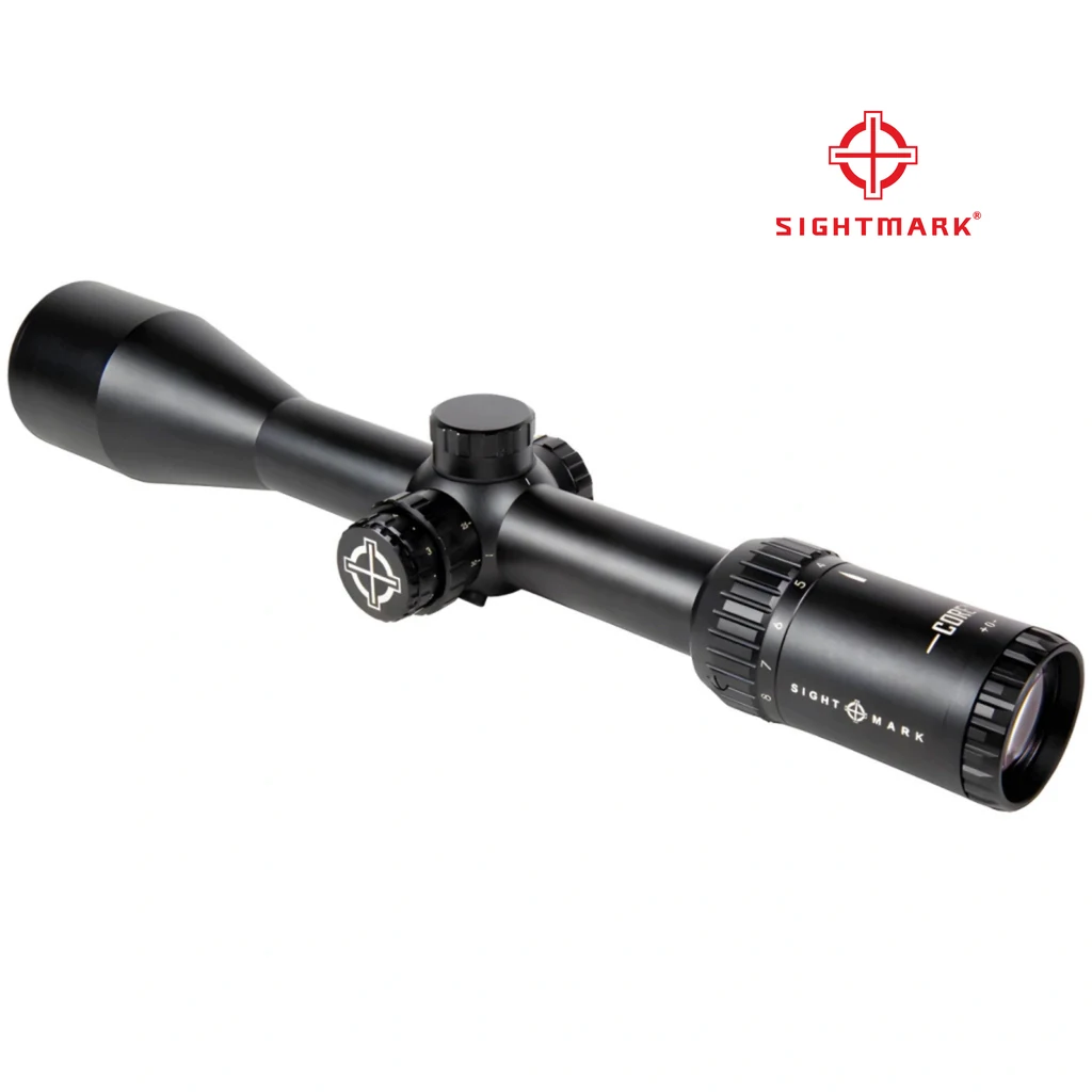 Sightmark Core 2.0 HX 4-16x50 HDR2, vista da ocular e torre de paralaxe