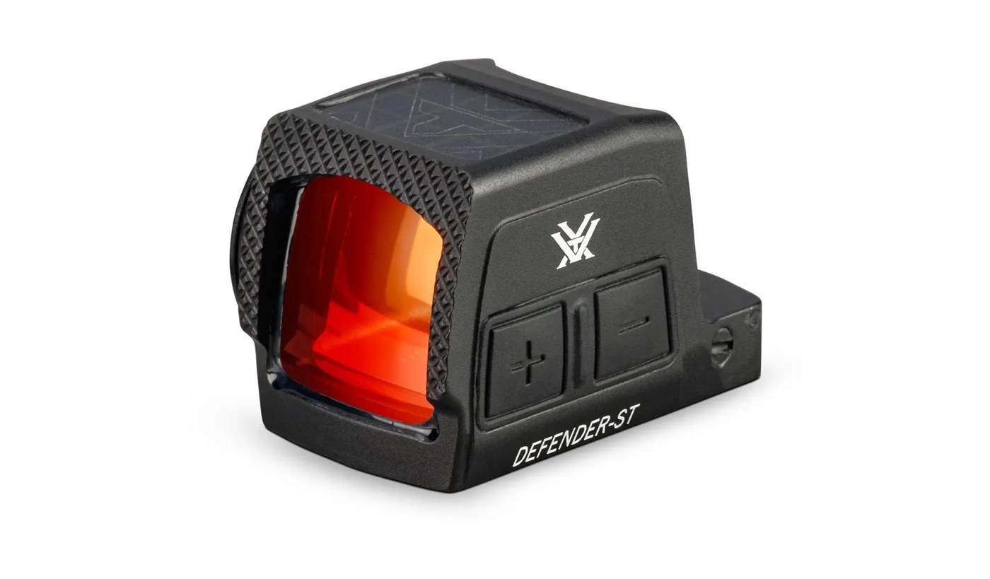 Red dot Vortex Defender-ST Enclosed Solar 3 MOA, corpo fechado com painel solar, código DFST-MRD3-E, render oficial