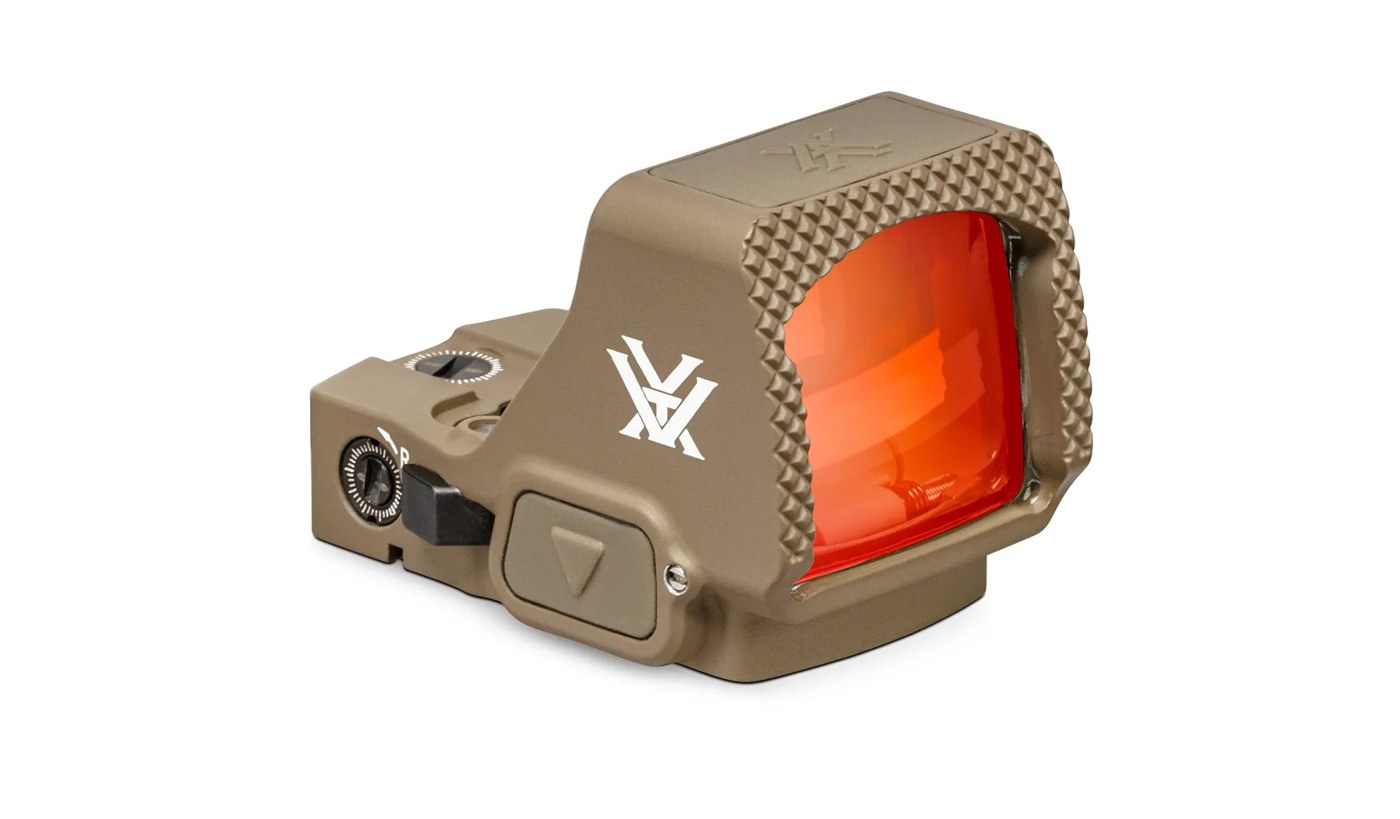 Red dot Vortex Defender-XL 5 MOA na cor Tan, código DFXL-MRD5-T, render oficial