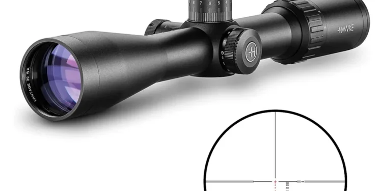 Luneta Vantage 3-9x42: .223/.308 Marksman (9x) - Hawke Optics COD 14277, foto real do produto