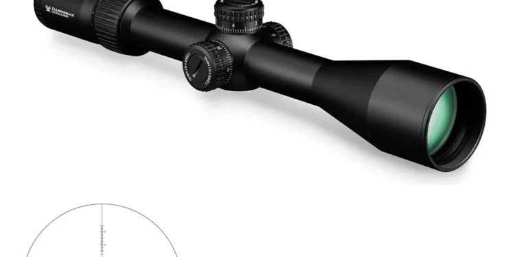 Luneta Diamondback Tactical 6-24x50 FFP 1/10 MRAD - Vortex Optics, foto real do produto