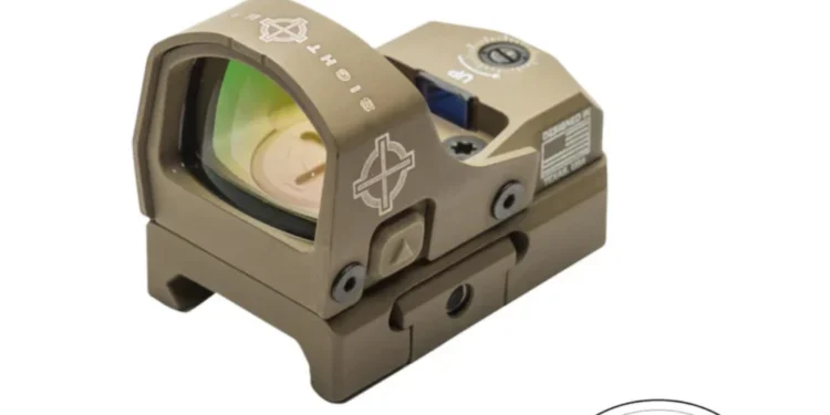 Red dot Mini Shot M-Spec FMS Dark Earth Docter - SightMark, foto real do produto