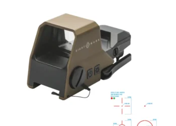 Red dot & Green dot Ultra Shot R-Spec QD Dark Earth (4 retículos) - SightMark SM26031DE, foto real do produto