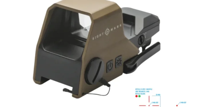 Red dot & Green dot Ultra Shot R-Spec QD Dark Earth (4 retículos) - SightMark SM26031DE, foto real do produto