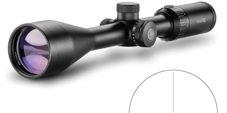 Luneta Vantage 4-12X50 SFP (p/ Rifle .22) Subsonico 1/4 MOA - Hawke Optics COD 14251, foto real do produto