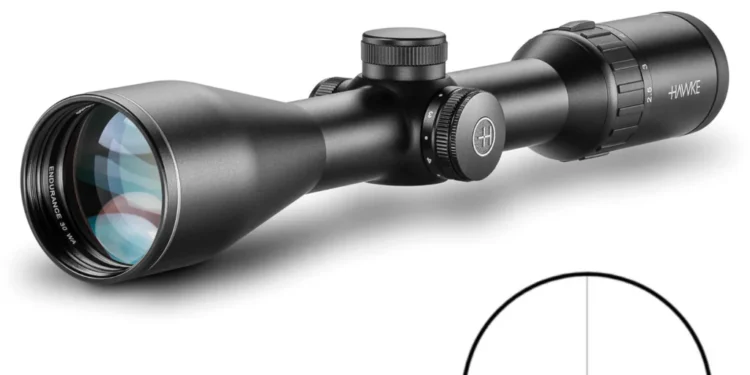 Luneta Endurance 2.5-10x50 LR Dot (8x) SFP 1/4 MOA - Hawke COD 16320, foto real do produto