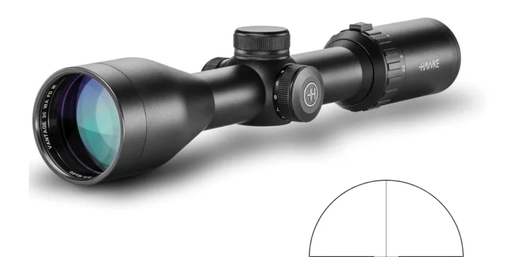 Luneta Vantage 2.5-10x50 L4A Fibra optica SFP 30WA 1/4 MOA - Hawke COD 14530, foto real do produto