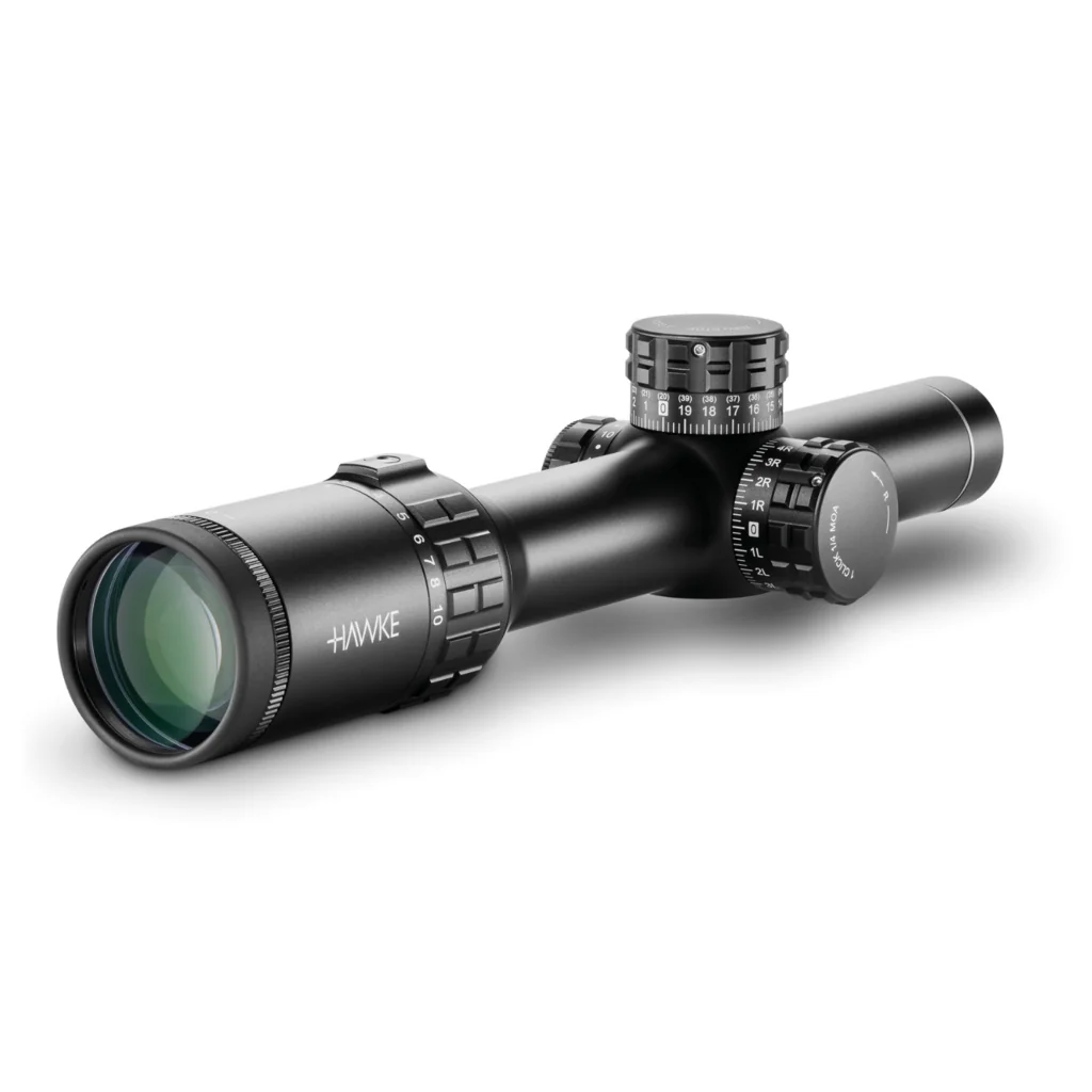 Luneta Frontier FD 1-10x24 SFP 1/4 MOA - Hawke COD 18411, detalhe do produto