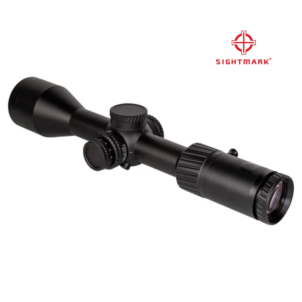 Sightmark Presidio 2-12x50 HDR-1, vista da ocular e anel de zoom
