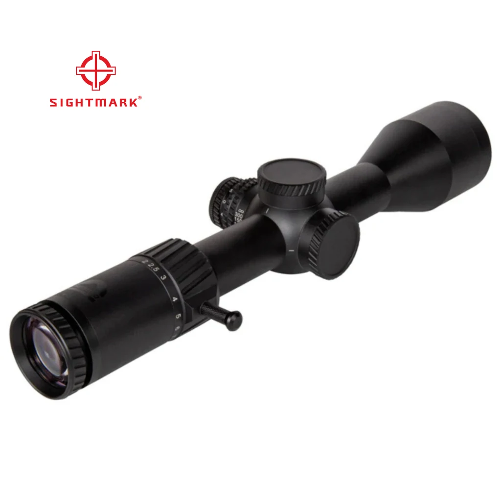 Sightmark Presidio 2-12x50 HDR-1, vista das torres de ajuste