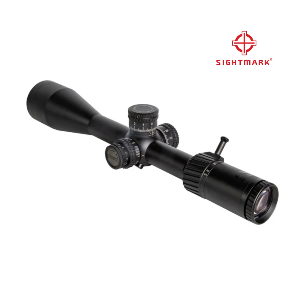 Sightmark Presidio 5-30x56 LR2 FFP, vista da ocular com anel de zoom