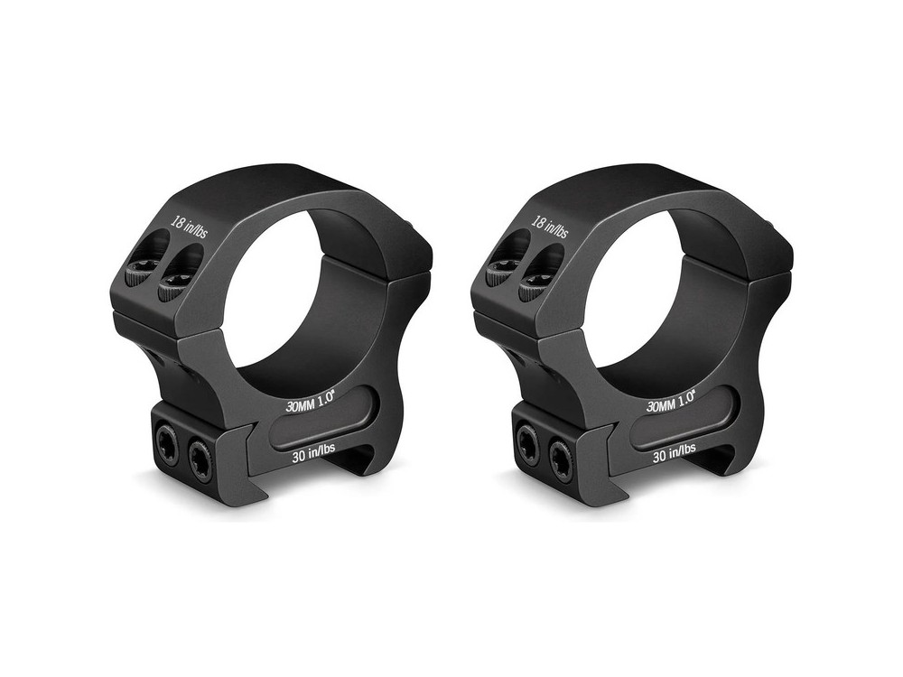 Par de anéis Vortex Pro Series 30 mm perfil médio para trilho Picatinny e Weaver, com chave Torx T-25