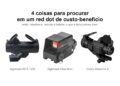 Três red dots de custo-benefício para arma longa lado a lado sobre fundo branco: Sightmark MTS 1x30, Sightmark Ultra Shot M-Spec FMS e Vortex StrikeFire II