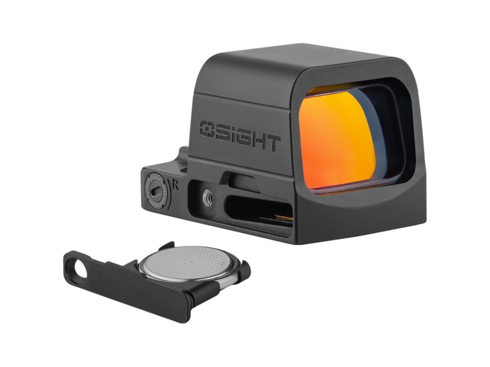 Red dot Osight SE 6 MOA, micro de emissor fechado com footprint RMSc e gaveta lateral de bateria
